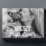 Bestes Pup-Foto für moderne Coole Haustiere Fotoplatte<br><div class="desc">Dieses einfache und moderne Design besteht aus Serifen und kursiver Typografie und fügen Sie ein individuelles Foto Ihrer Schüler</div>