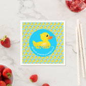 'Bestes Quacking Party je' Niedliche Gelbe Gummien Serviette (Beispiel)