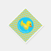 'Bestes Quacking Party je' Niedliche Gelbe Gummien Serviette (Ecke)