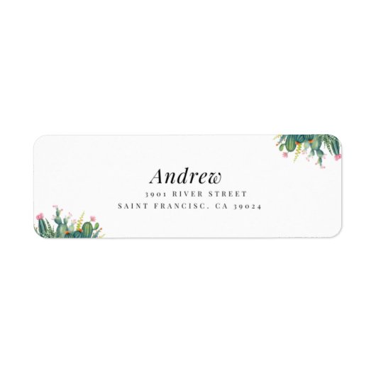 Bestes schlichtes elegantes Paar-Rücksendelabel (Vorne)