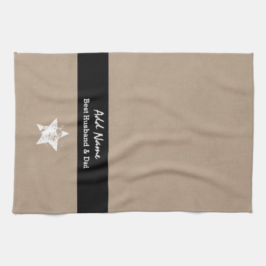 Bestes schwarzes Band A03 Ehemann-und Küchentuch (Horizontal)