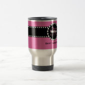 Bestes SCHWESTER überhaupt Monogramm und Reisebecher (Mittel)