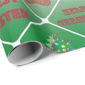 Bestes Schwester Weihnachtsmuster Geschenkpapier (Rolleneckpunkt)