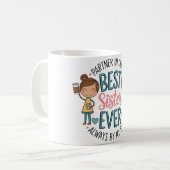 Bestes Schwesterdesign - Kunst feiern Sieben Kaffeetasse (Vorderseite Links)