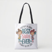 Bestes Schwesterdesign - Kunst feiern Sieben Tasche (Vorderseite)