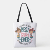 Bestes Schwesterdesign - Kunst feiern Sieben Tasche (Rückseite)