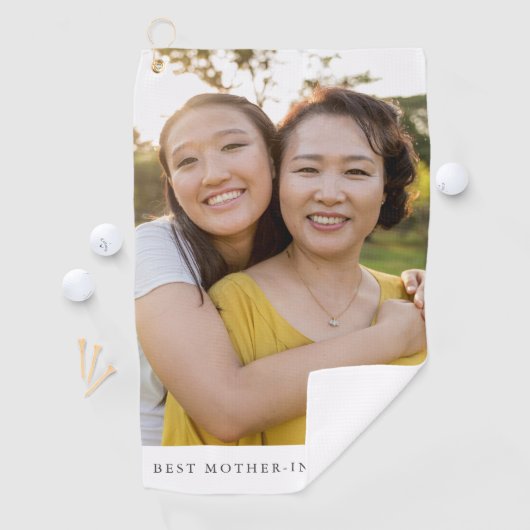 Bestes Schwiegereltern-Foto Personalisiert Golfhandtuch (Insitu)