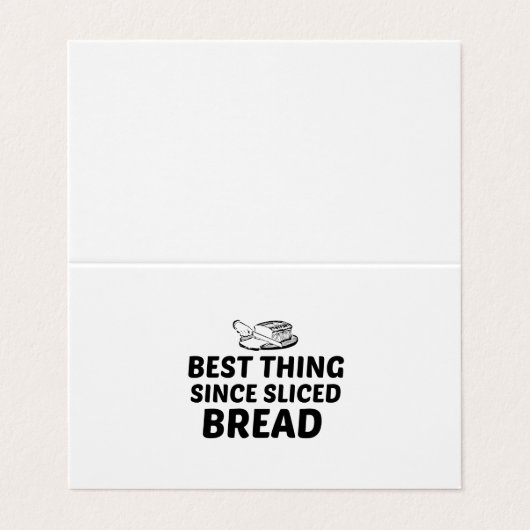 Bestes seit geschnitten Brot Visitenkarten (Außenseite Aufgefaltet)