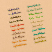 Bestes Set von 20, farbenfroh transparente Namensa Aufkleber