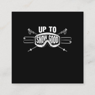 Bestes Snowboard Skifahren Geschenk bis Schnee gut Quadratische Visitenkarte