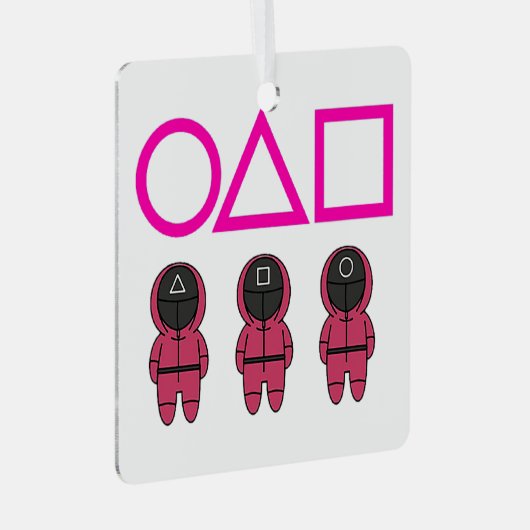 Bestes Spiel mit Tintenfisch-Tintenfisch-Spielsymb Ornament Aus Metall (Vorderseite Rechts)