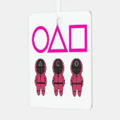 Bestes Spiel mit Tintenfisch-Tintenfisch-Spielsymb Ornament Aus Metall (Vorderseite links)