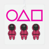 Bestes Spiel mit Tintenfisch-Tintenfisch-Spielsymb Ornament Aus Metall (Vorderseite)