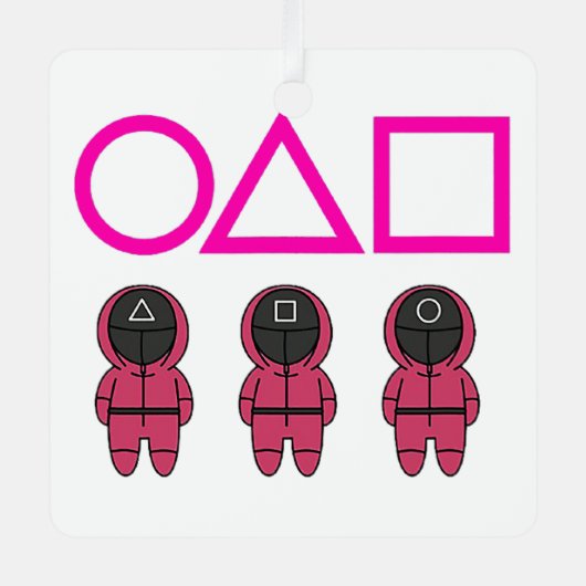 Bestes Spiel mit Tintenfisch-Tintenfisch-Spielsymb Ornament Aus Metall (Vorderseite)