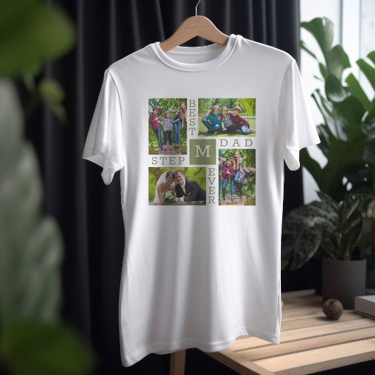 Bestes Stepdad je 4 Foto T-Shirt