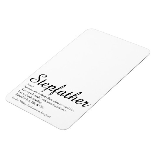 Bestes Stepfather, Stepdad Definition Script Magnet (Linke Seite)