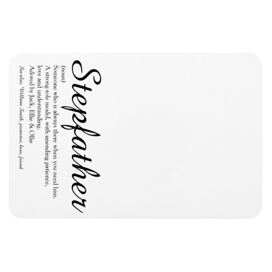 Bestes Stepfather, Stepdad Definition Script Magnet (Horizontal)