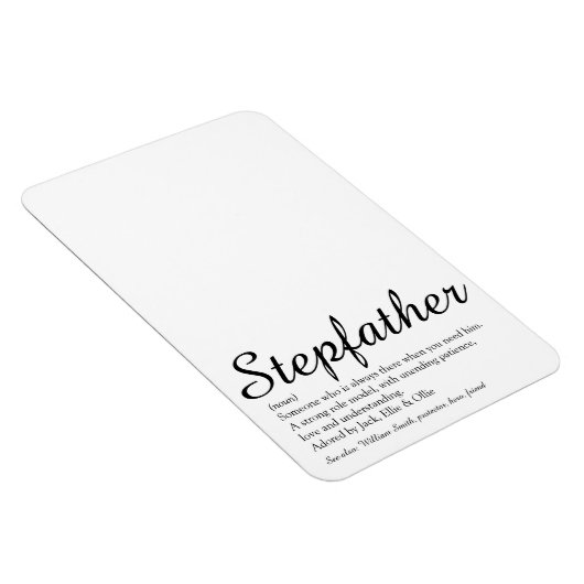 Bestes Stepfather, Stepdad Definition Script Magnet (Rechte Seite)