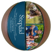 Bestes Stepfather Stepdad je Definition Foto Blau Basketball (Vertikal)