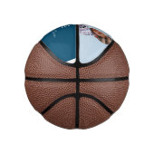 Bestes Stepfather Stepdad je Definition Foto Blau Mini Basketball (Rechts)