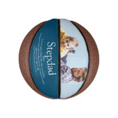 Bestes Stepfather Stepdad je Definition Foto Blau Mini Basketball (Vertikal)