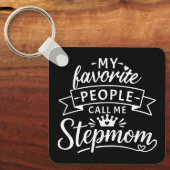 Bestes Stiefmutter-Geschenk von einer süßen Patchw Schlüsselanhänger (Vorderseite)