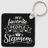 Bestes Stiefmutter-Geschenk von einer süßen Patchw Schlüsselanhänger (Rückseite)