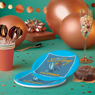 Bestes Surfen in kalifornischen Tellern Pappteller