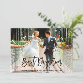 Bestes Tagesüberhaupt modernes Dankeskarte (Stehend Vorderseite)