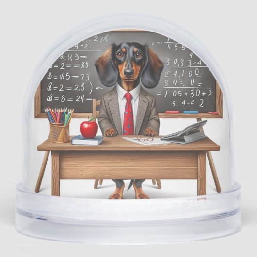 Bestes Teacher-Geschenk Schneekugeln (Vorderseite)