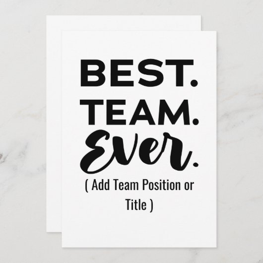 Bestes Team aller Zeiten, Individuelle Name oder J (Vorne/Hinten)