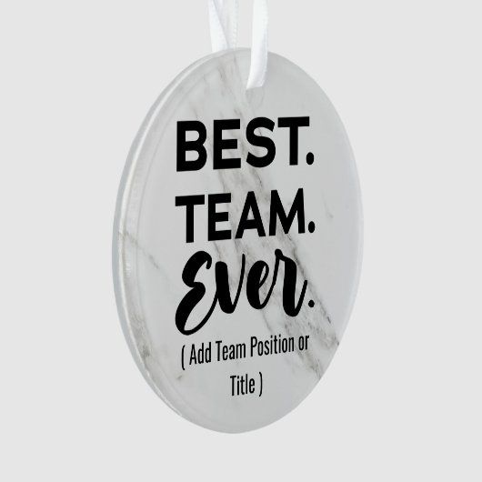 Bestes Team aller Zeiten, Individuelle Name oder J Ornament (Vorderseite)