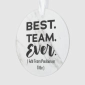Bestes Team aller Zeiten, Individuelle Name oder J Ornament (Vorderseite)