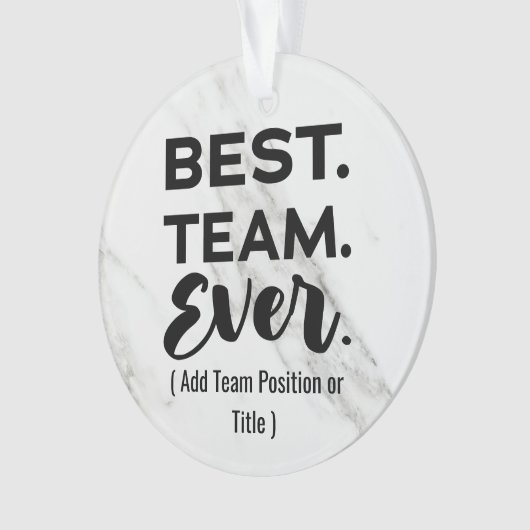 Bestes Team aller Zeiten, Individuelle Name oder J Ornament (Vorderseite)