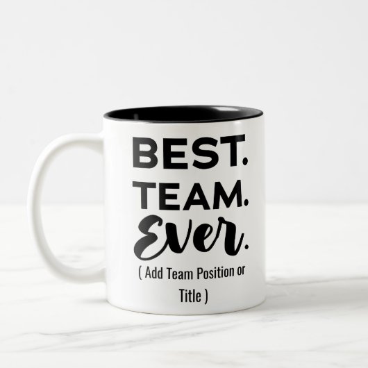 Bestes Team aller Zeiten, Individuelle Name oder J Zweifarbige Tasse (Links)