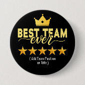 Bestes Team für benutzerfreundliches Schwarz & Gol Button (Vorderseite)