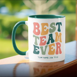 Bestes Team je, farbenfroher, maßgeschneiderter Te Kaffeetasse