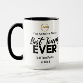 Bestes Team je | Individuelle Name und Logo Zweifarbige Tasse