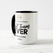 Bestes Team je | Individuelle Name und Logo Zweifarbige Tasse (Vorderseite Links)