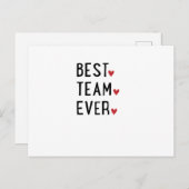 Bestes Team Postkarte (Vorne/Hinten)