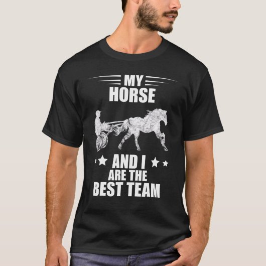Bestes Team Racing Equitation Trotting Harness T-Shirt (Vorderseite)