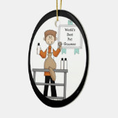 Bestes Tier-Groomer-Ornament Keramikornament (Links)