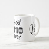 Bestes Tio je Personalisiertes Baseball-Thema Kaffeetasse (VorderseiteRechts)
