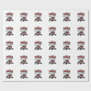 Bestes Trucker-Vater-Design für Vintage-Truck-Shir Geschenkpapier