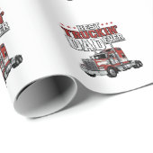 Bestes Trucker-Vater-Design für Vintage-Truck-Shir Geschenkpapier (Rolleneckpunkt)