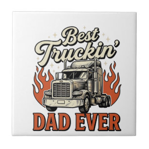 Bestes Truckin Papa Aller Zeiten Vintage Truck Vat Fliese
