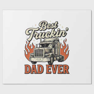 Bestes Truckin Papa Aller Zeiten Vintage Truck Vat Geschenkpapier