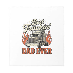 Bestes Truckin Papa Aller Zeiten Vintage Truck Vat Notizblock