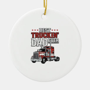 Bestes Truckin-Vater-Design für Vintage-Truck-Shir Keramik Ornament