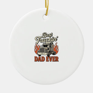 Bestes Truckin-Vater-T-Shirt aller Zeiten Vintage- Keramik Ornament